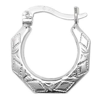 Moderne 925 Sterling Silber Damen - Paar Creolen