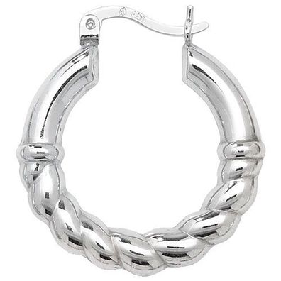 Moderne 925 Sterling Silber Damen - Paar Creolen