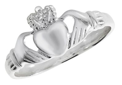 925 Sterling Silber Damen - Claddagh Ring