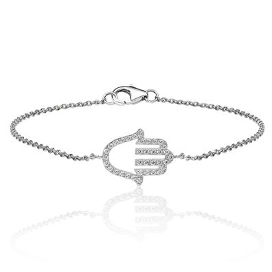 Edles 925 Sterling Silber Damen - Armband mit Zirkonia - 17cm