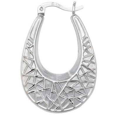 Elegante 925 Sterling Silber Damen - Paar Creolen