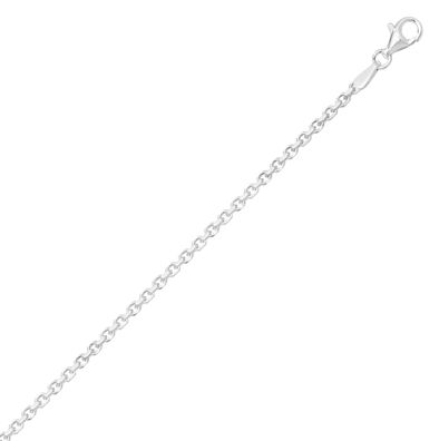 925 Sterling Silber 2mm Damen - Erbs Kette - 40.6, 45.7, 50.8, 55.9, 61cm