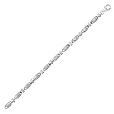 Stylisch 925 Sterling Silber 6mm Herren - Kette mit Zirkonia - 71.1, 76.2, 81.3cm