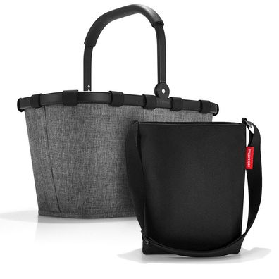 reisenthel Set aus Carrybag und Shoulderbag BKHY, twist silver + black, Unisex