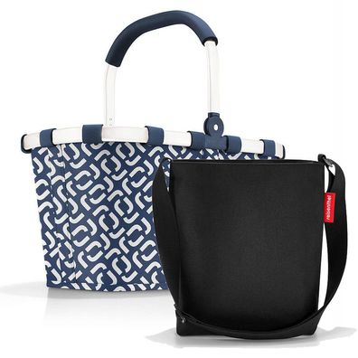 reisenthel Set aus Carrybag und Shoulderbag BKHY, frame signature navy + blac