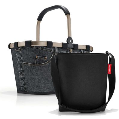 reisenthel Set aus Carrybag und Shoulderbag BKHY, frame jeans dark grey + bla