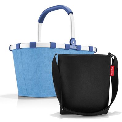 reisenthel Set aus Carrybag und Shoulderbag BKHY, frame twist azure + black, Unisex