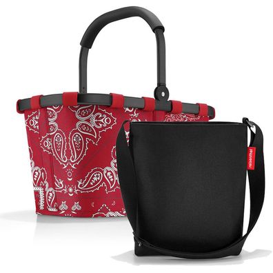 reisenthel Set aus Carrybag und Shoulderbag BKHY, frame bandana red + black, Unisex