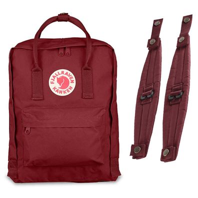 Fjällräven Set aus Kånken + Kånken Shoulder Pads 23510-23505, ox red + Ox Red