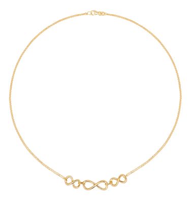 Stylische 9 ct/Karat Gelb Gold Damen - Halskette - 45.7cm