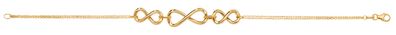 Stylisches 9 ct/Karat Gelb Gold Damen - Armband - 19cm