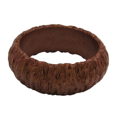 Armreif 87x28mm Borke dunkelbraun