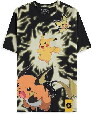 Pokémon - Pikachu Lightning Digital AOP Short Sleeved T-shirt