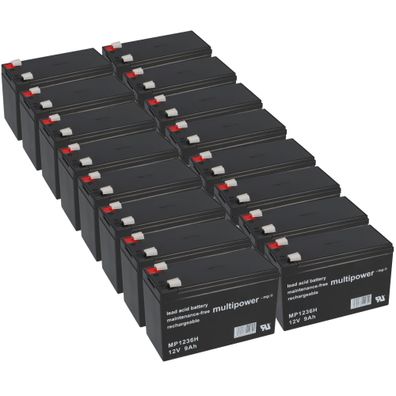 Ersatzakku für Best Power B610 Batt 2000/3000 Markenakku 16x 12V 9Ah USV