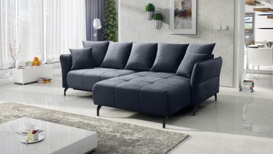 FURNIX Ecksofa Kaiross 133x234 cm EL 22 Dunkelgrau