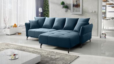 FURNIX Ecksofa Kaiross 133x234 cm EL 13 Blau