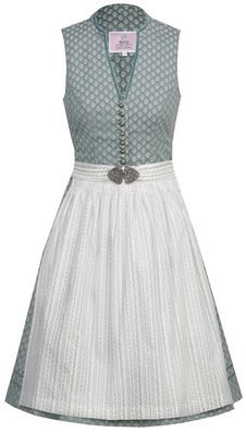 Dirndl Luzie 58er Länge salbei/creme