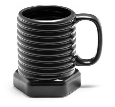 Keramik Tasse: Schrauben Tasse Schrauber Kaffee Tee Becher Werkstatt silber / sw