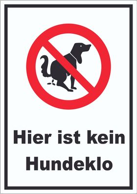 Hier ist kein Hundeklo Aufkleber