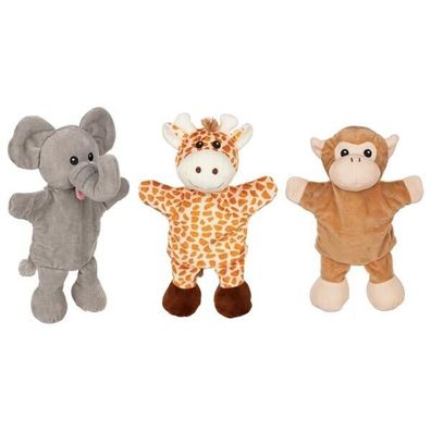 Handpuppe Tiere Giraffe Affe Elefant 3er Set Kasperpuppen Puppentheater