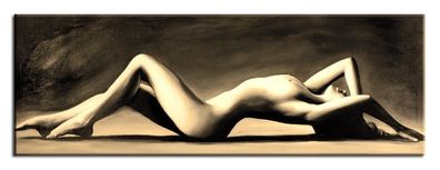 Erotik Akt - Art Deco Ölgemälde Damenakt Nude 50 X 150 Cm