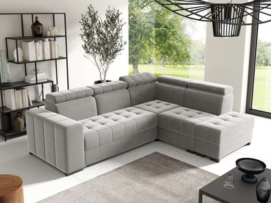 FURNIX Schlafsofa LIENNE Polstercouch 130x200 mit verstellbare Kopfstützen SV17