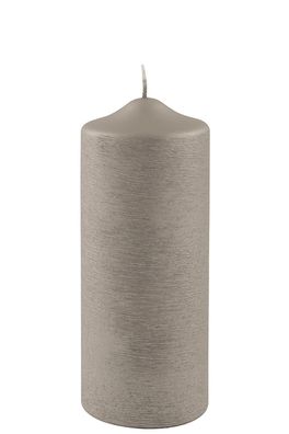 Fink CANDLE Stumpenkerze, ebürstet, tein Höhe 20, Ø 8cm 123192