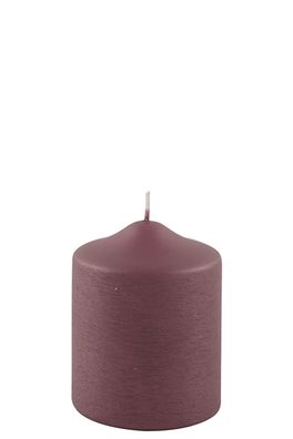 Fink CANDLE Stumpenkerze, ebürstet, ordeaux Höhe 10, Ø 8cm 123182