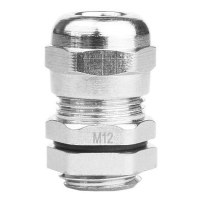 M12 Kabelverschraubung metrisch 3-6,3mm IP68 Messing vernickelt DGN 3169