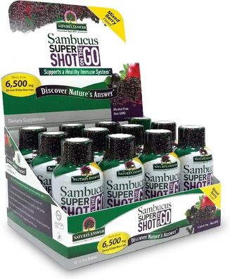 Sambucus Super Shot On The Go, Mixed Berry - 12 x 60 ml