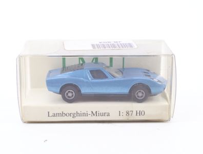 I.M.U. H0 08002 Modellauto PKW Lamborghini-Miura Blau 1:87