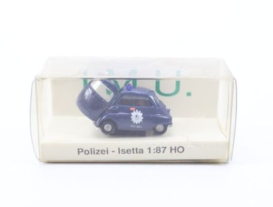 I.M.U. H0 03300 Modellauto PKW Polizei Isetta Blau 1:87