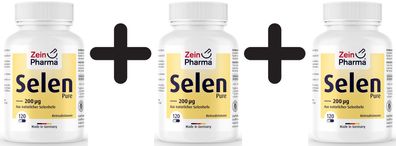 3 x Selenium Pure, 200mcg - 120 caps