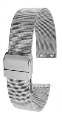 Skagen | Uhrenarmband 18mm Edelstahl Milanaise silberfarben 355LGSC