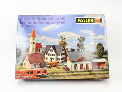 Faller H0 4-tlg. Gebäudebausätze-Set "Haltingen" Bahnhof Wohnhaus Fahrradständer