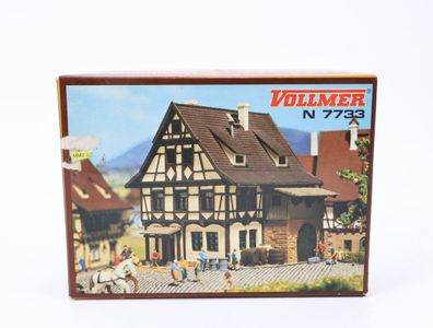 Vollmer N 7733 Gebäude Bausatz Stadthaus Gewerbebau Weinhandlung 1:160