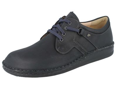 FINN Comfort Vaasa Herren Halbschuhe Schnürschuhe blau marine Antik Nubukleder