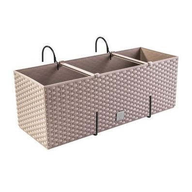 Balkonkasten Geländertopf Haken Blumentopf RATO CASE DRT500 Mocca 50cm