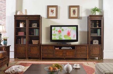 Wohnzimmer Set Wandregal Kommode Sideboard Wohnwände 3X Vitrine Design 4Tlg. Neu