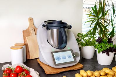 Gleitbrett für Thermomix TM6 aus geöltem Eichenholz, passend für TM6 & TM5