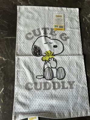 Peanuts Snoopy Handtuch Geschirrtuch Cute & Cuddly 50x30 cm - 100 % Baumwolle