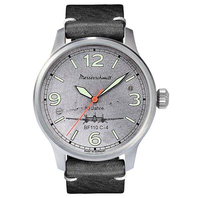 Messerschmitt Herrenuhr 80 Jahre BF110 C-4 Limited Edition BF110-ALU-L