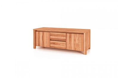 Kommode Tinci aus Kernbuche massiv 115x45x43 mit 2 Türen 2 Schubladen Holzbeinen
