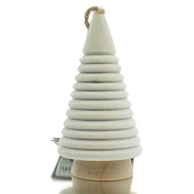 Kaemingk Christbaumanhänger Tanne Beige Ø 6 cm Höhe 10 cm - MDF