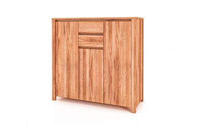 Kommode Tinci aus Kernbuche massiv 115x45x112 m. 3 Türen 2 Schubladen Holzbeinen