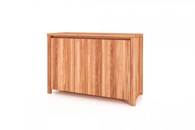 Kommode Tinci aus Kernbuche massiv 115x45x77 mit 3 Türen und Holzbeinen
