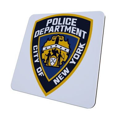 Originell Untersetzer, 9cm x 9cm, Rutschfest | New York Police Dep |