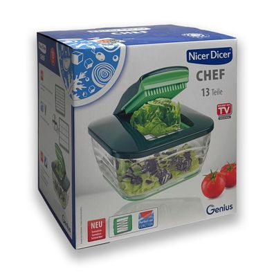 Genius Nicer Dicer "Chef" 13-teilig Obstschneider Gemüseschneider Schneider NEU