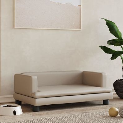 Hundebett Cappuccino-Braun 80x45x30 cm Kunstleder