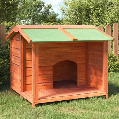 Hundehütte Braun 96x87x80,5 cm Massivholz Kiefer